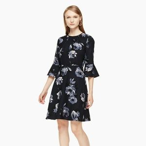 Kate Spade Night Rose Crepe dress